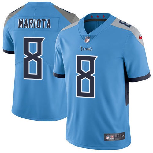 Tennessee Titans #8 Marcus Mariota Light Blue Alternate Youth Stitched Vapor Untouchable Limited Jersey Youth