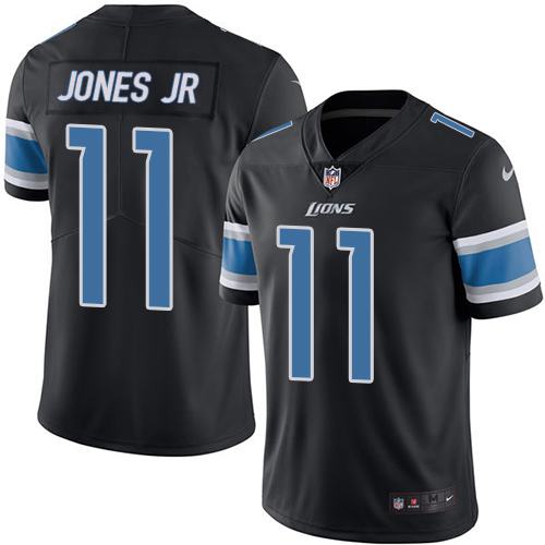Detroit Lions #11 Marvin Jones Jr Black Men's Stitched Limited Rush Jersey Men's