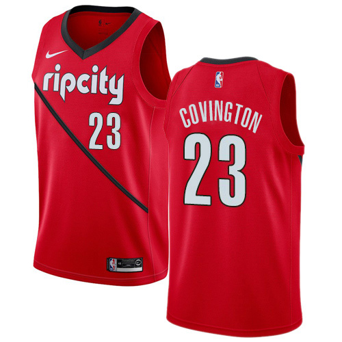 Portland Trail Blazers #23 Robert Covington Red Swingman Earned Edition Jersey Mens