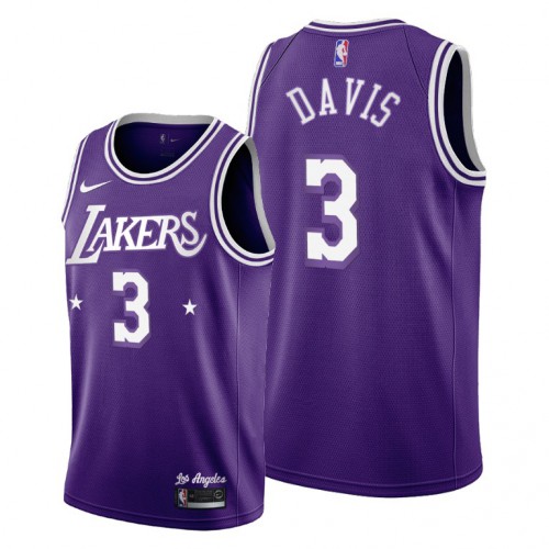 Los Angeles Los Angeles Lakers #3 Anthony Davis Womens 2021-22 City Edition Purple Jersey Womens