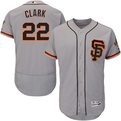 San Francisco Giants #22 Will Clark Grey Flexbase Authentic Collection Road 2 Stitched Jersey Men's