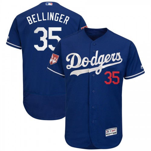Los Angeles Dodgers #35 Cody Bellinger Royal 2019 Spring Training Flex Base Stitched Jersey Men's