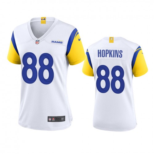 Los Angeles Los Angeles Rams #88 Brycen Hopkins Women's Alternate Game Jersey - White Womens