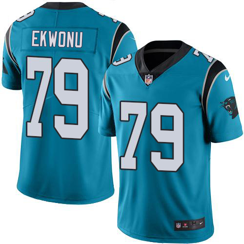 Panthers #79 Ikem Ekwonu Blue Alternate Youth Stitched Vapor Untouchable Limited Jersey