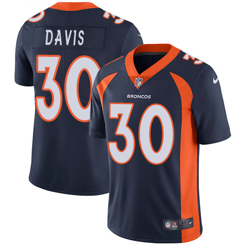 Denver Broncos #30 Terrell Davis Blue Alternate Youth Stitched Vapor Untouchable Limited Jersey Youth