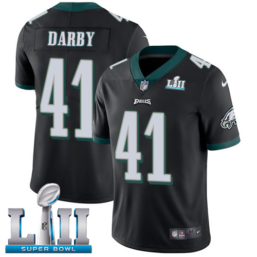 Philadelphia Eagles #41 Ronald Darby Black Alternate Super Bowl LII Youth Stitched Vapor Untouchable Limited Jersey Youth