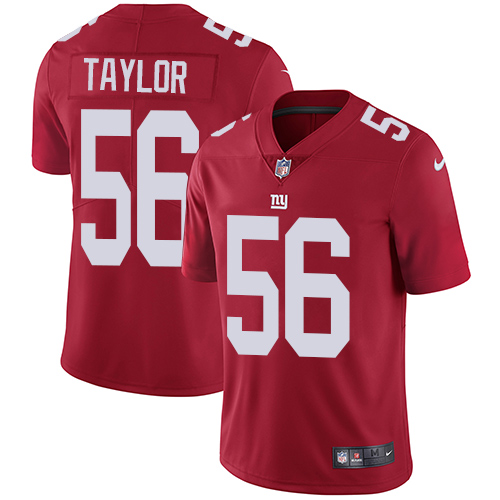 Giants #56 Lawrence Taylor Red Alternate Youth Stitched Vapor Untouchable Limited Jersey