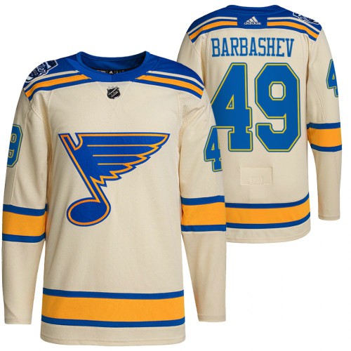 St. Louis St. Louis Blues #49 Ivan Barbashev Men's Adidas 2022 Winter Classic Authentic Jersey Cream Men's