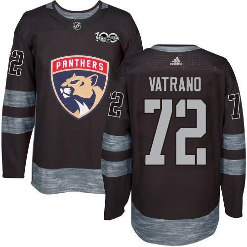 Adidas Florida Panthers #72 Frank Vatrano Black 1917-2017 100th Anniversary Stitched Jersey Men's