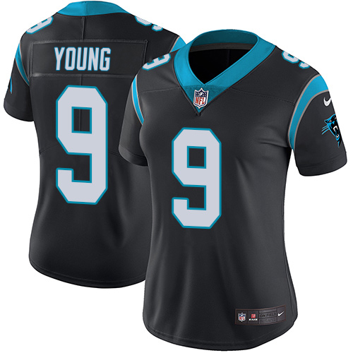 Panthers #9 Bryce Young Black Team Color Women's Stitched Vapor Untouchable Limited Jersey