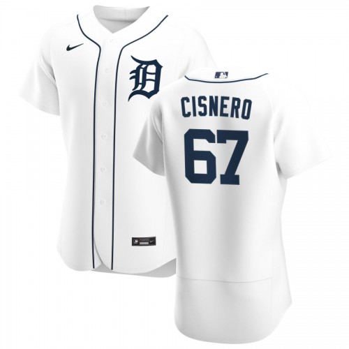 Detroit Detroit Tigers #67 Jose Cisnero Men's White Home 2020 Authentic Player Jersey Men's