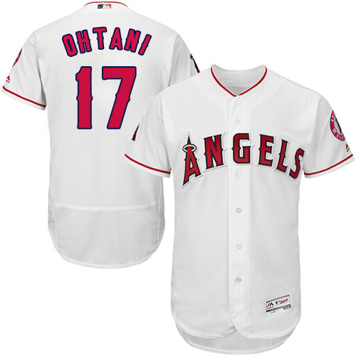 Los Angeles Angels of Anaheim #17 Shohei Ohtani White Flexbase Authentic Collection Stitched Jersey Men's