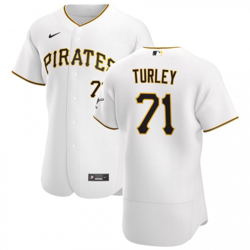 Pittsburgh Pittsburgh Pirates #71 Nik Turley Men's White Home 2020 Authentic Player Jersey Men's