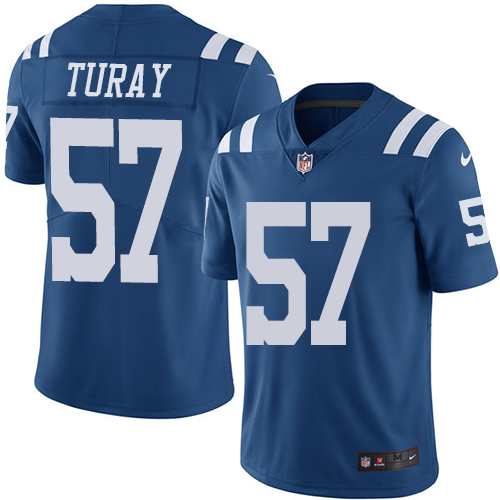 Indianapolis Colts #57 Kemoko Turay Royal Blue Men's Stitched Limited Rush Jersey Men's