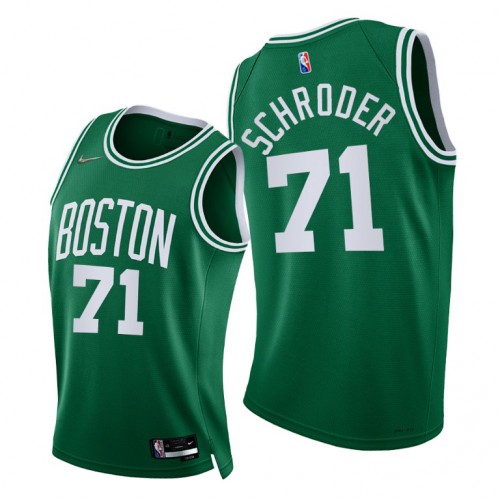 Boston Celtics #71 Dennis Schroder Mens 2021-22 75th Diamond Anniversary Jersey Green Mens