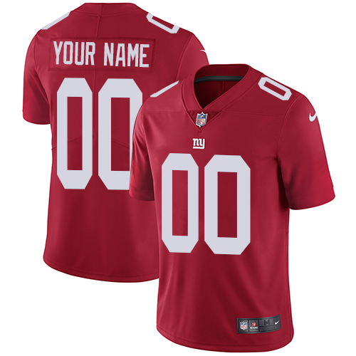 New York Giants Customized Red Alternate Stitched Vapor Untouchable Limited Men's Jersey