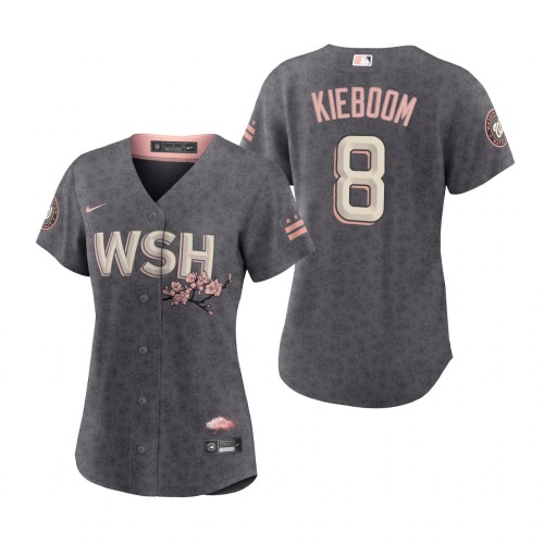 Washington Washington Nationals #8 Carter Kieboom Women's Gray 2022 City Connect Replica Jersey Womens