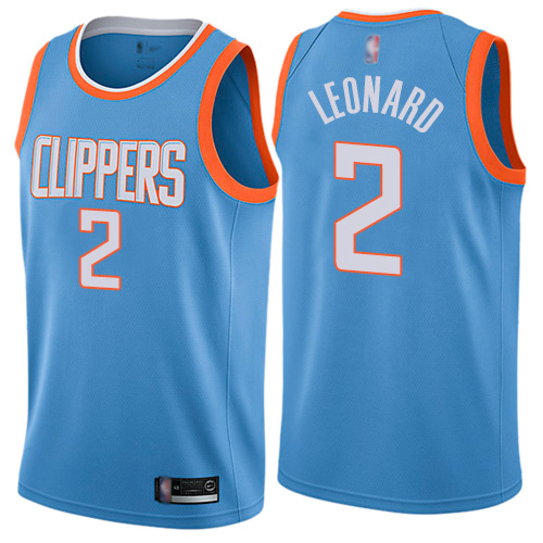 Los Angeles Clippers #2 Kawhi Leonard Blue Swingman City Edition Jersey Mens