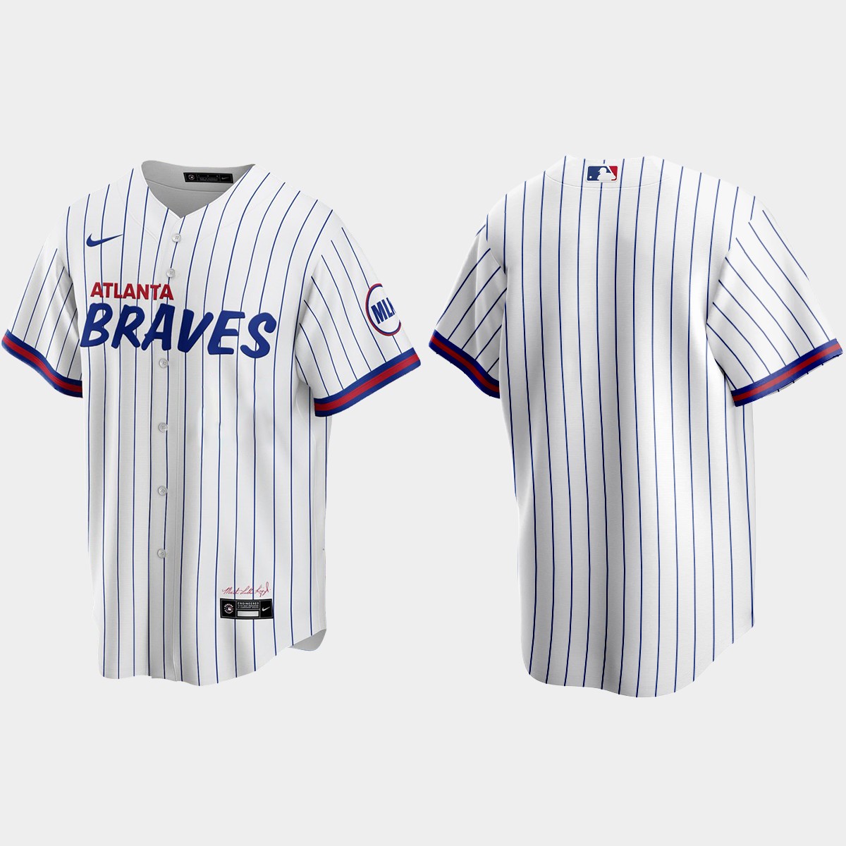 Atlanta Braves Blank White Men's 2021 City Connect Replica Jersey