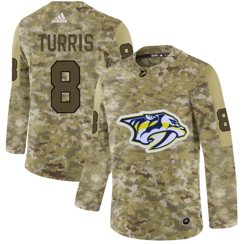 Adidas Nashville Predators #8 Kyle Turris Camo Authentic Stitched Jersey Men's