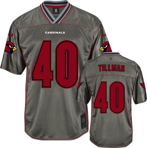 Cardinals #40 Pat Tillman Grey Men's Stitched Elite Vapor Jersey