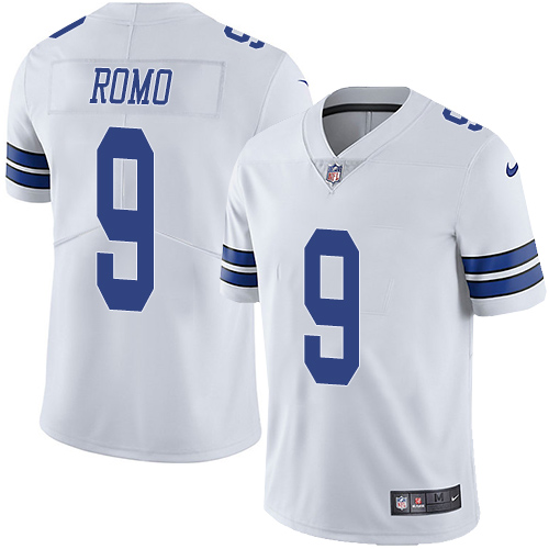 Dallas Cowboys #9 Tony Romo White Men's Stitched Vapor Untouchable Limited Jersey Men's