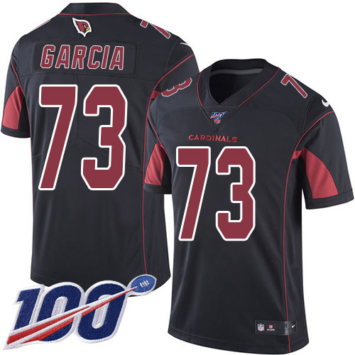Arizona Cardinals #73 Max Garcia Black Men's Stitched Limited Rush 100th Season Jersey Men's