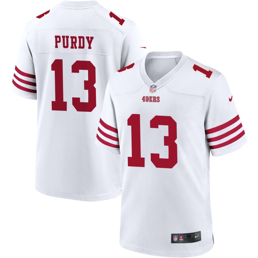 San Francisco 49ers #13 Brock Purdy Men's 2022 Player Game Jersey - White