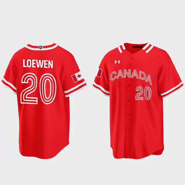 Adam Loewen 20 Canada 2023 World Baseball Classic Jersey – Red