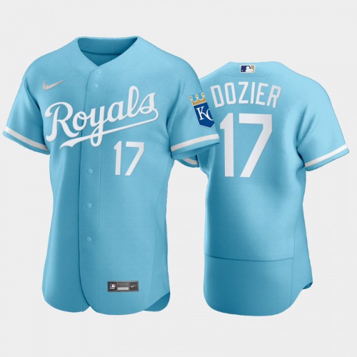 Kansas City Kansas City Royals #17 Hunter Dozier Men's Powder Blue 2022 Authentic Jersey Men's