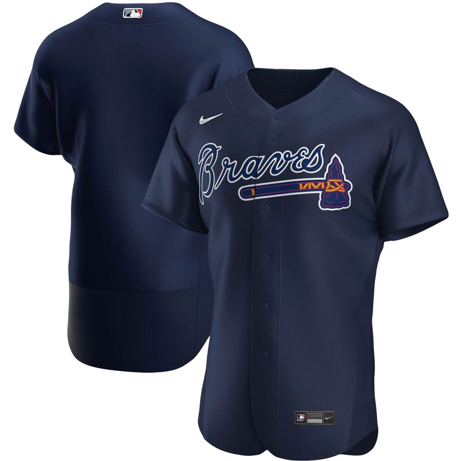 Atlanta Braves Men's Navy Alternate 2020 Authentic Team Name Jersey