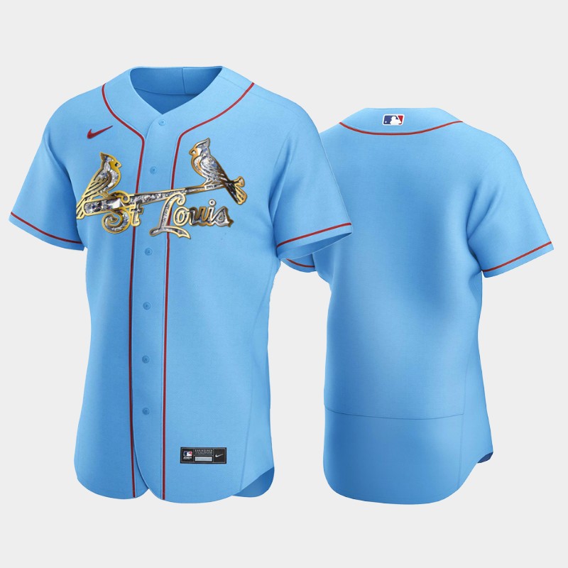 St.Louis Cardinals Blank Men's Diamond Edition Jersey - Blue
