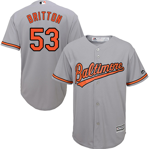 Baltimore Orioles #53 Zach Britton Grey Cool Base Stitched Youth Jersey Youth