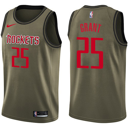 Houston Rockets #25 Jerian Grant Green Salute to Service Youth Swingman Jersey Youth
