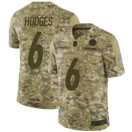 Pittsburgh Steelers #6 Devlin Hodges Camo Men's Stitched Limited 2018 Salute To Service Jersey Men's