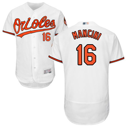 Baltimore Orioles #16 Trey Mancini White Flexbase Authentic Collection Stitched Jersey Men's