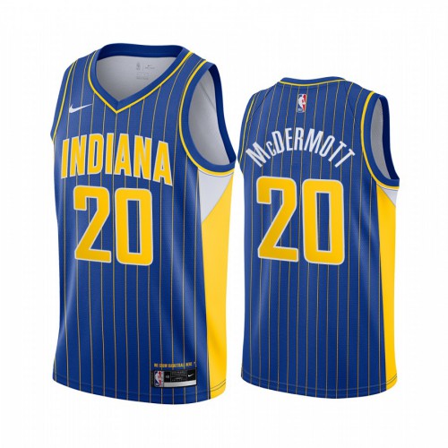 Indiana Pacers #20 Doug McDermott Blue Womens Swingman 2020-21 City Edition Jersey Womens