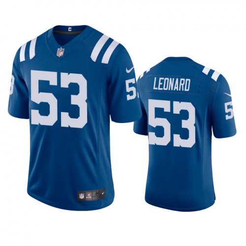 Indianapolis Indianapolis Colts #53 Darius Leonard Men's Royal 2020 Vapor Limited Jersey Men's