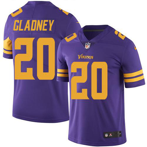 Minnesota Vikings #20 Jeff Gladney Purple Men's Stitched Limited Rush Jersey Men's