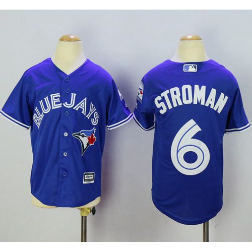 Toronto Blue Jays #6 Marcus Stroman Blue Cool Base Stitched Youth Jersey Youth
