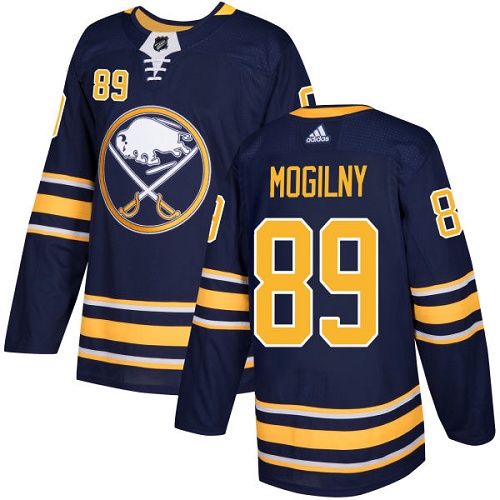 Adidas Buffalo Sabres #89 Alexander Mogilny Navy Blue Home Authentic Stitched Jersey Men's