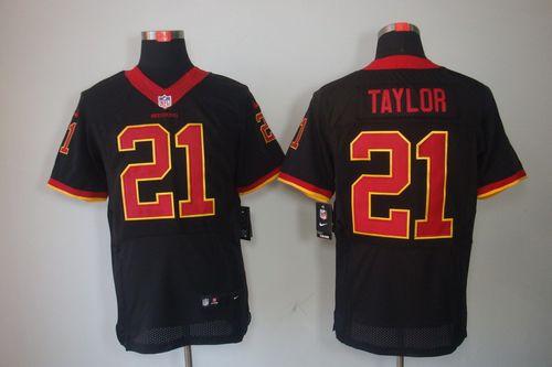 Commanders #21 Sean Taylor Black Men's Stitched Elite Jersey