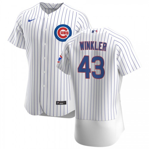Chicago Chicago Cubs #43 Dan Winkler Men's White Home 2020 Authentic Player Jersey Men's