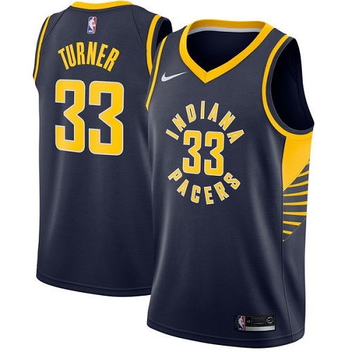 Indiana Pacers #33 Myles Turner Navy Blue Womens Swingman Icon Edition Jersey Womens