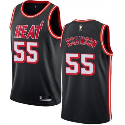 Miami Heat #55 Duncan Robinson Black Youth Swingman Hardwood Classics Jersey Youth