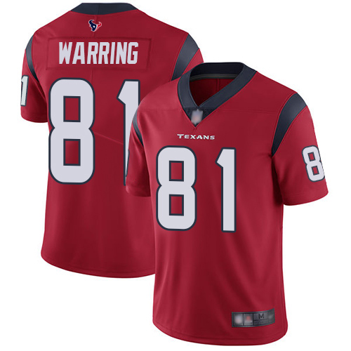 Houston Texans #81 Kahale Warring Red Alternate Youth Stitched Vapor Untouchable Limited Jersey Youth