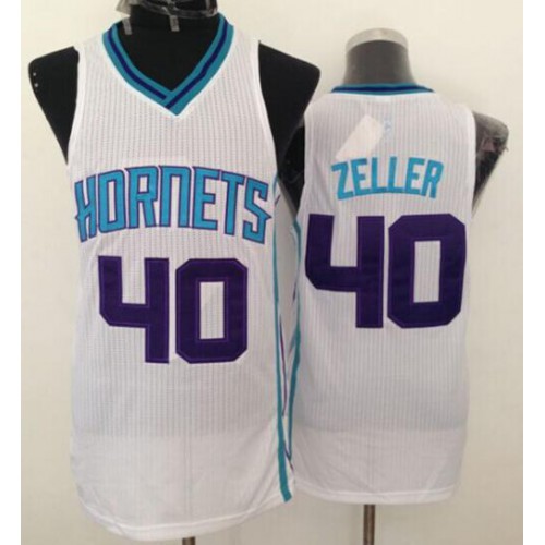 Revolution 30 Charlotte Hornets #40 Cody Zeller White Stitched Jersey Mens