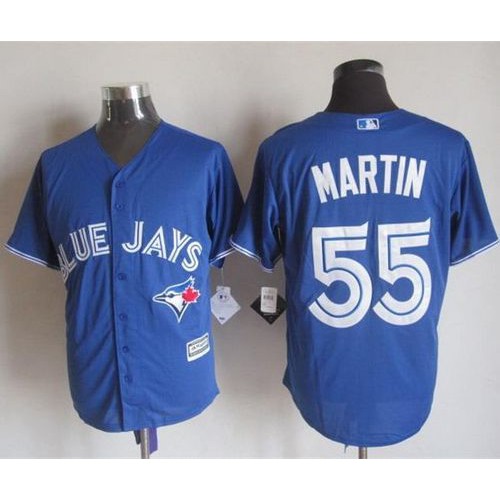 Toronto Blue Jays #55 Russell Martin Blue New Cool Base Stitched Jersey Men's