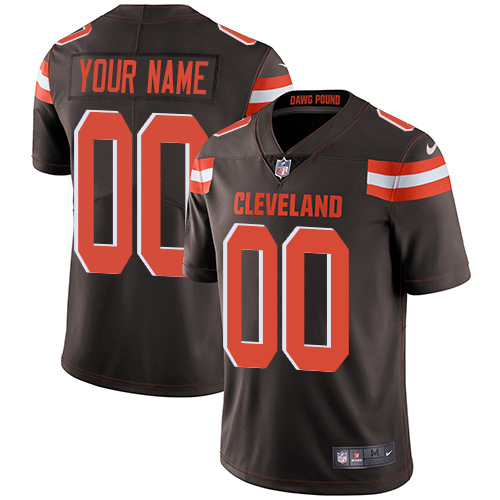 Cleveland Browns Customized Brown Team Color Stitched Vapor Untouchable Limited Men's Jersey