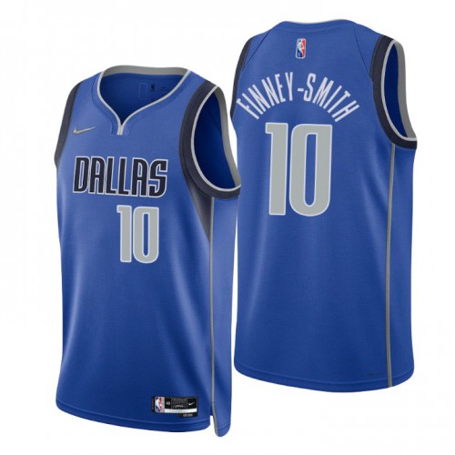 Dallas Mavericks #10 Dorian Finney-Smith Blue Mens 2021-22 75th Anniversary Diamond Swingman Jersey - Icon Edition Mens